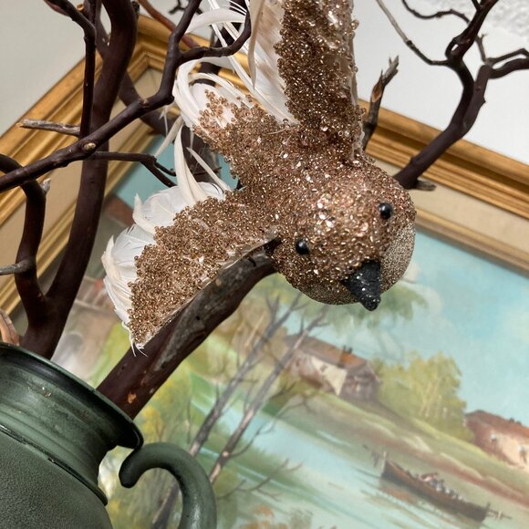 RARE Hand Embellished Bird of Peace Ornamental Holiday Decor Clip - Picture 3 of 5